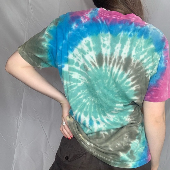 Rolling Stones ‘89 Tie Dye Classic Logo Shirt 100% cotton Made In Honduras Sz M - Picture 3 of 7